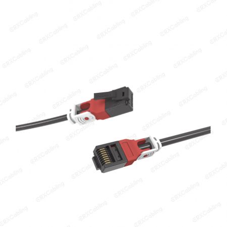 Kabel Patch RJ45 Cat6 Slim 28AWG UTP 180° Pusing Atas-Bawah untuk Pemasangan Rangkaian 4PPoE - Kabel Patch RJ45 Cat6 Slim 28AWG UTP 180° Pusing Atas-Bawah untuk Pemasangan Rangkaian 4PPoE